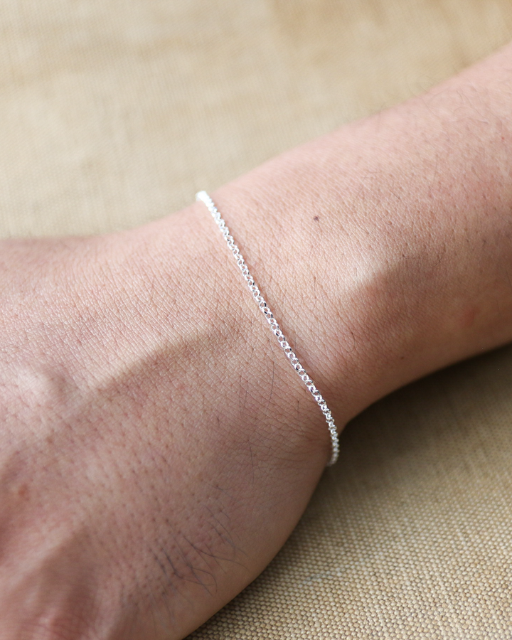Vintage England Silver Jewelry Chain Bracelet 02
