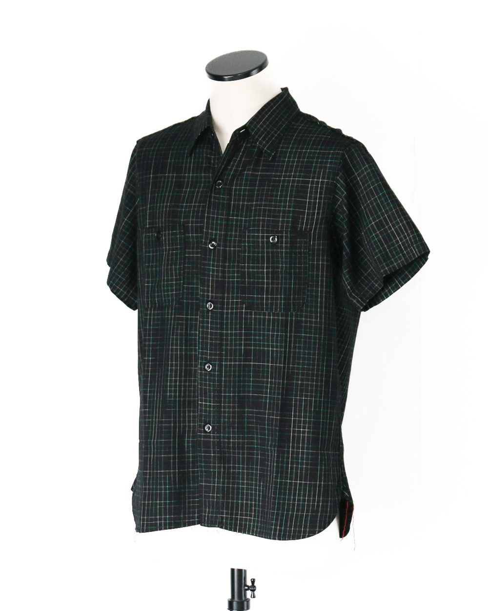 SUGAR CANE SC39729 R/C GABARDINE CHECK WORK SHIRT Black