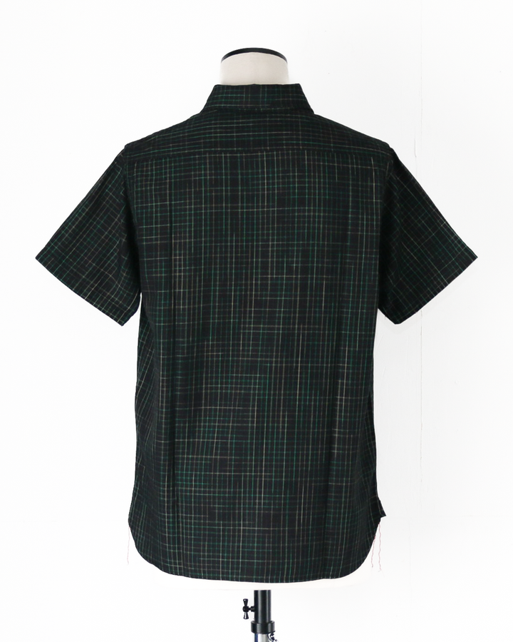 SUGAR CANE SC39729 R/C GABARDINE CHECK WORK SHIRT Black