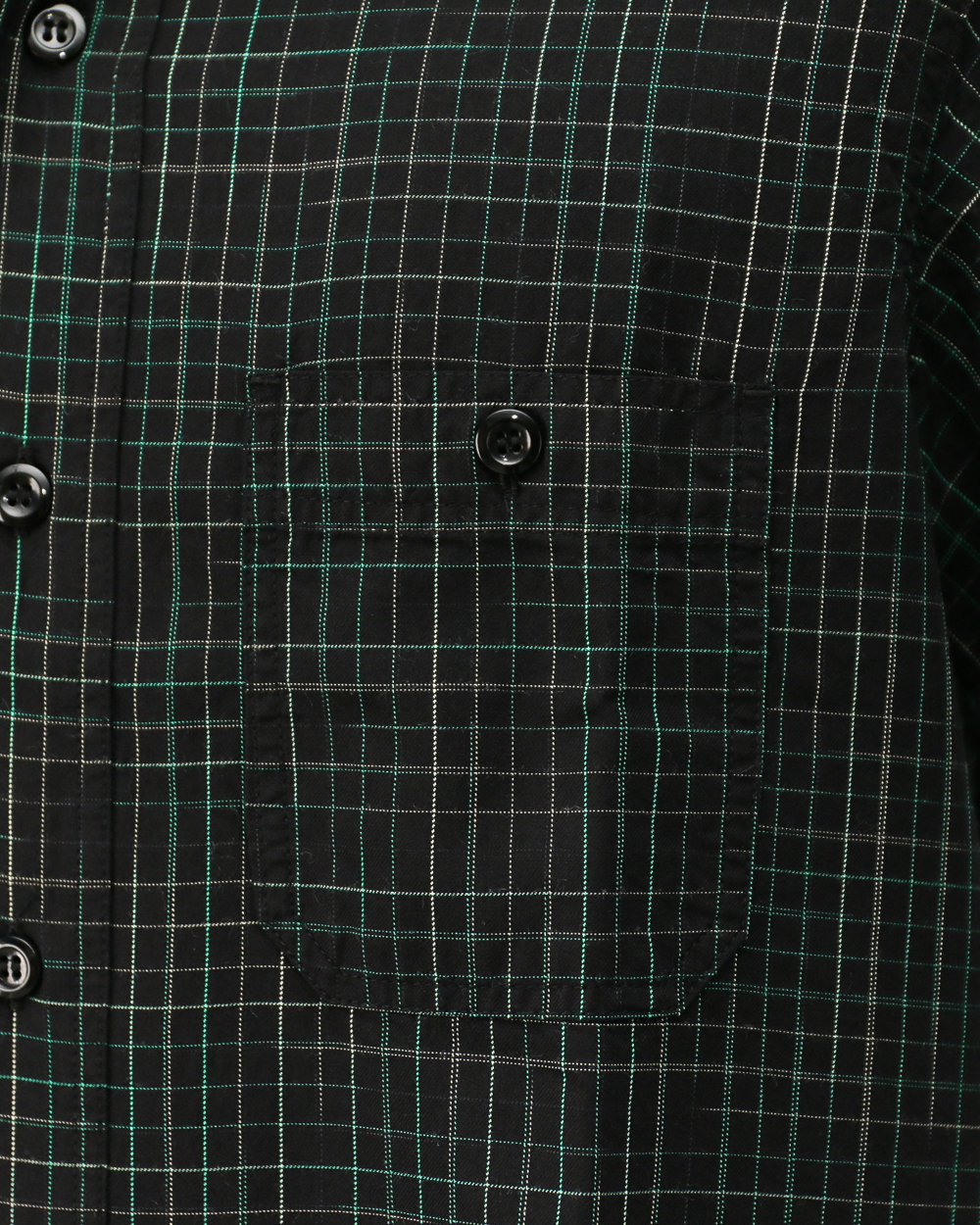 SUGAR CANE SC39729 R/C GABARDINE CHECK WORK SHIRT Black