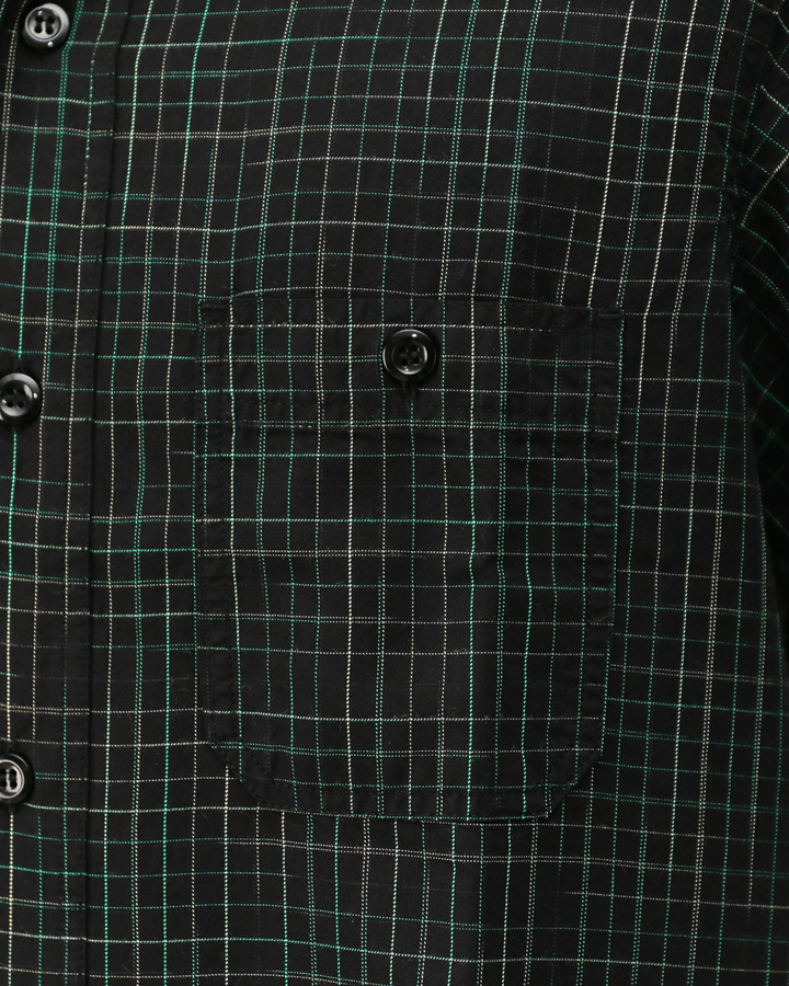 SUGAR CANE SC39729 R/C GABARDINE CHECK WORK SHIRT Black