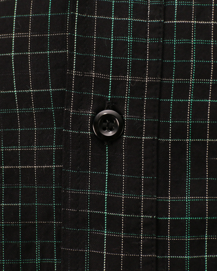 SUGAR CANE SC39729 R/C GABARDINE CHECK WORK SHIRT Black