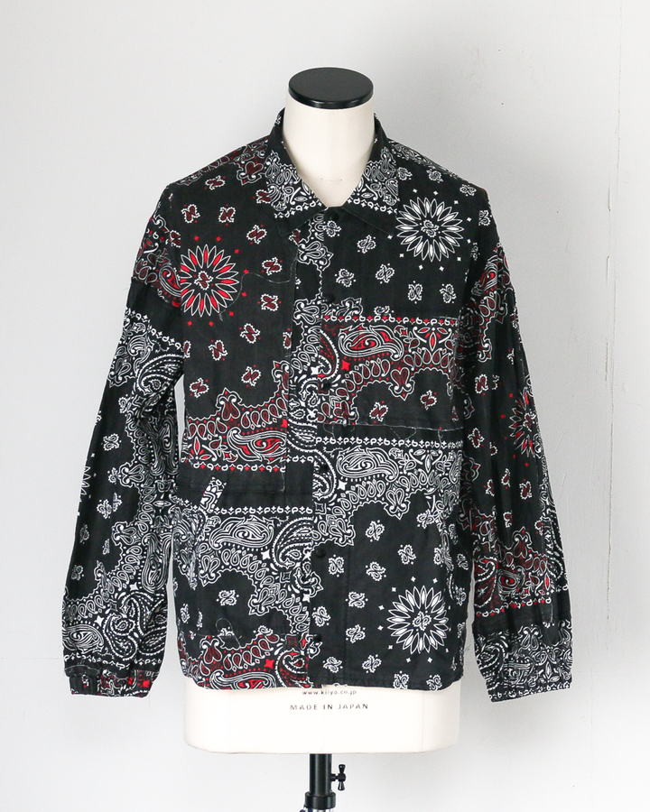redad レダッド made in USA Bandana Remake Coach Jacket Black A