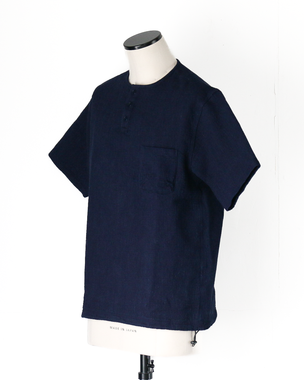 FOB factory F3493 INDIGO WAFFLE Tee Indigo