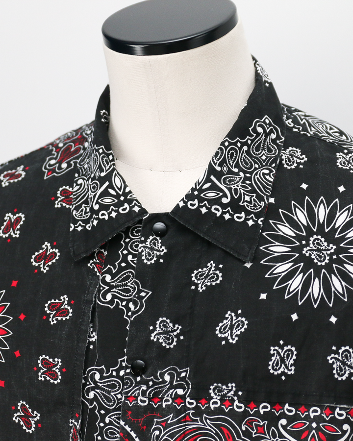 redad レダッド made in USA Bandana Remake Coach Jacket Black A