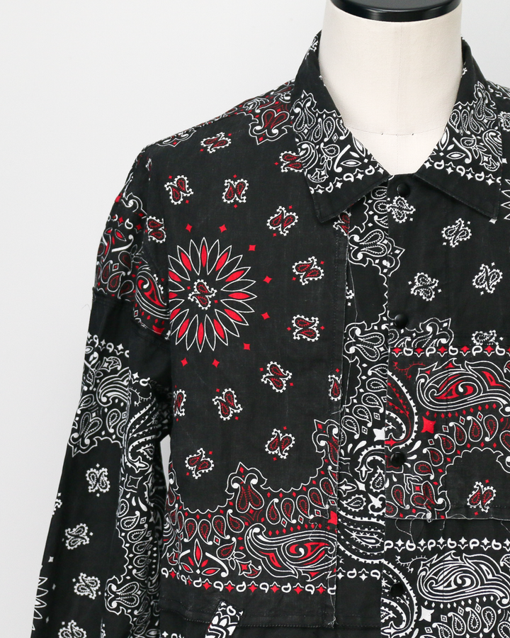 redad レダッド made in USA Bandana Remake Coach Jacket Black A