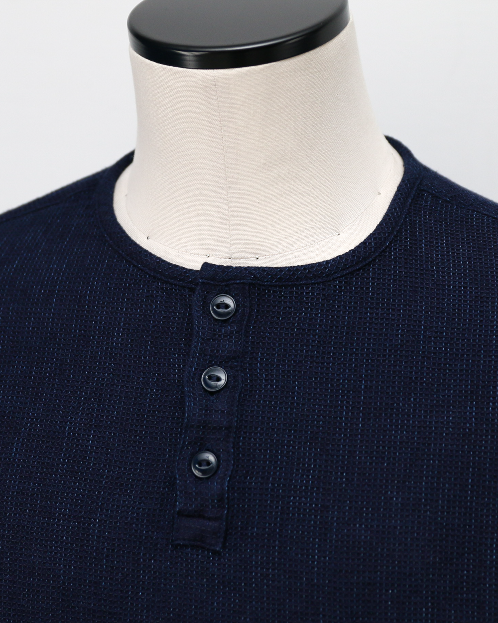 FOB factory F3493 INDIGO WAFFLE Tee Indigo