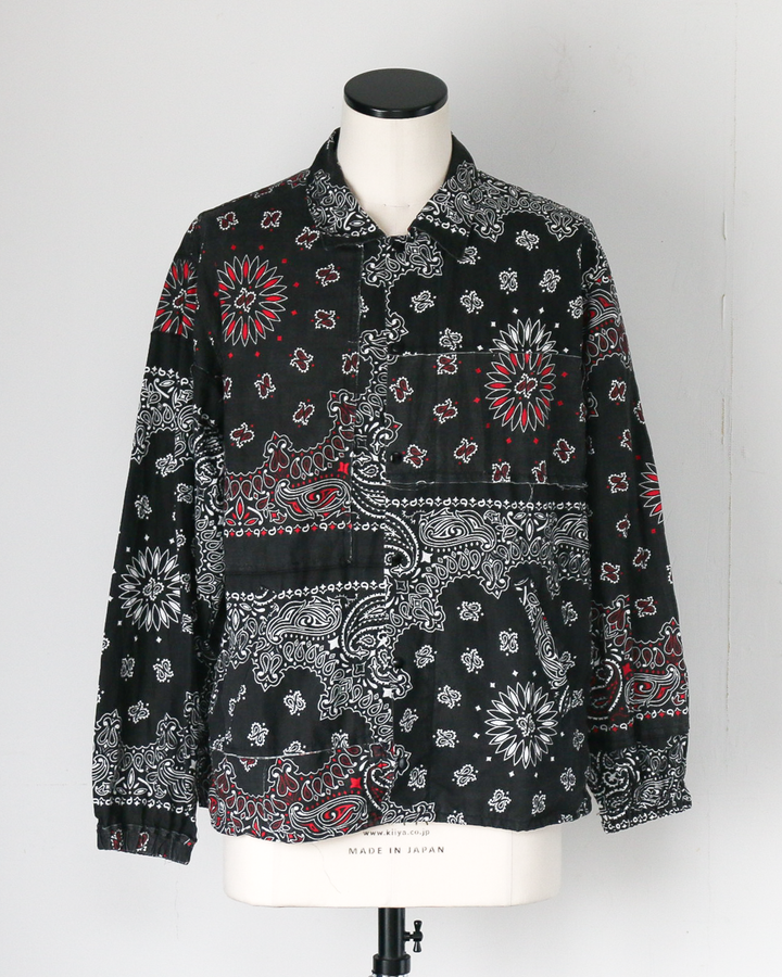 redad レダッド made in USA Bandana Remake Coach Jacket Black B