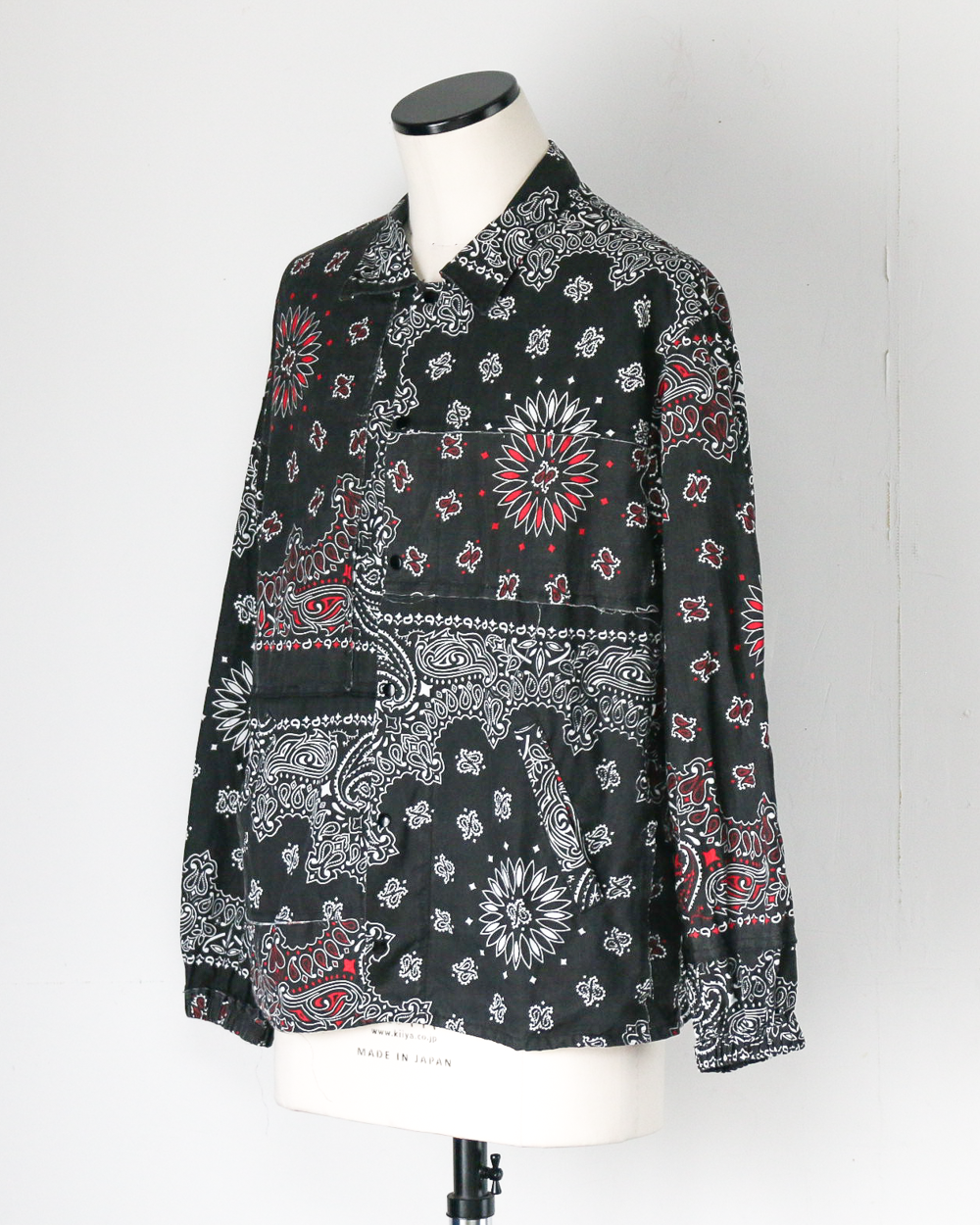 redad レダッド made in USA Bandana Remake Coach Jacket Black B