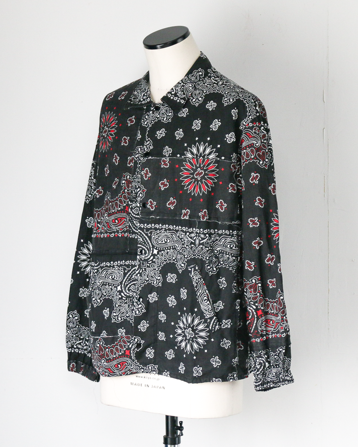 redad レダッド made in USA Bandana Remake Coach Jacket Black B