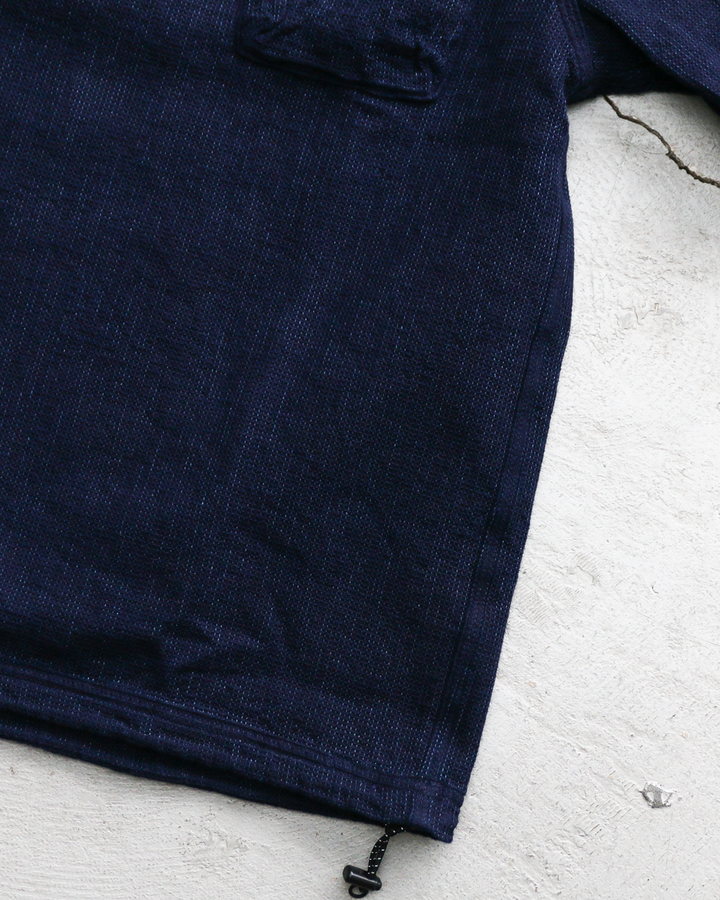 FOB factory F3493 INDIGO WAFFLE Tee Indigo
