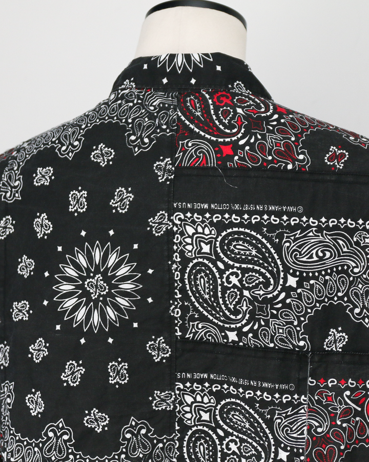 redad レダッド made in USA Bandana Remake Coach Jacket Black B