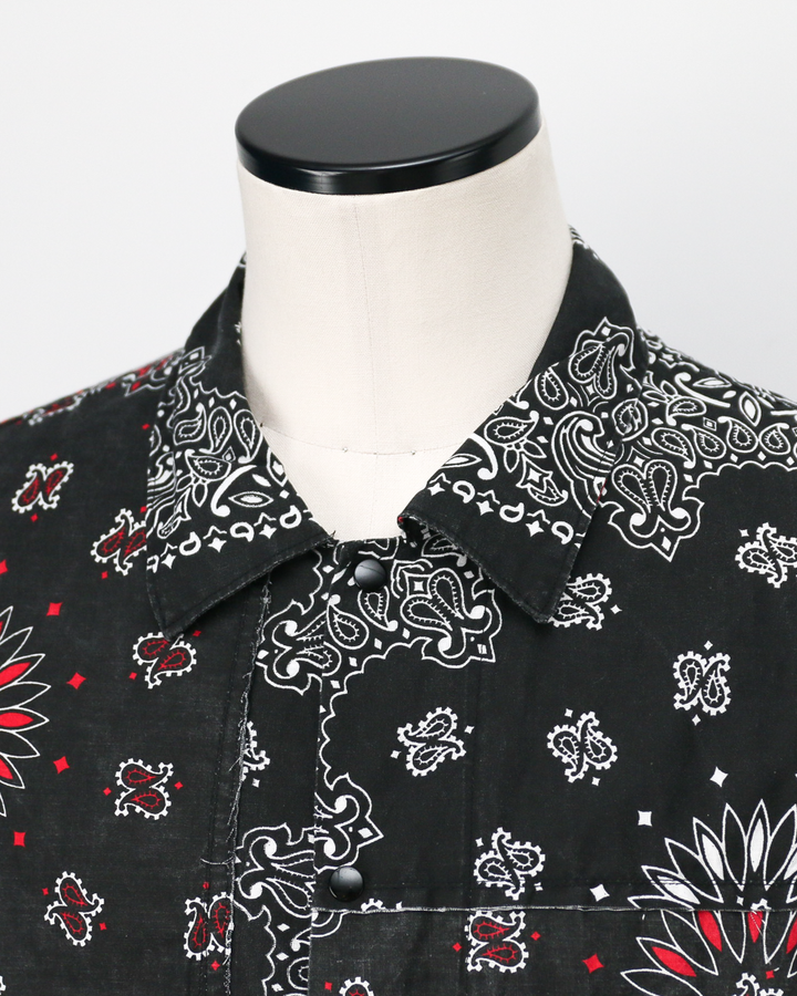 redad レダッド made in USA Bandana Remake Coach Jacket Black B