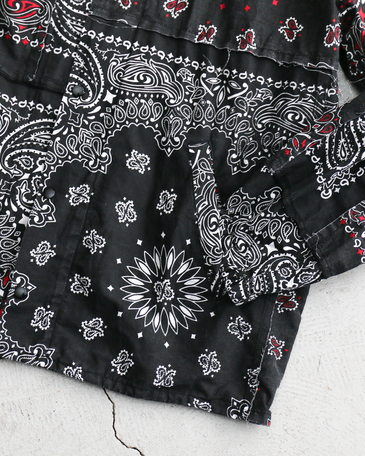 redad レダッド made in USA Bandana Remake Coach Jacket Black B