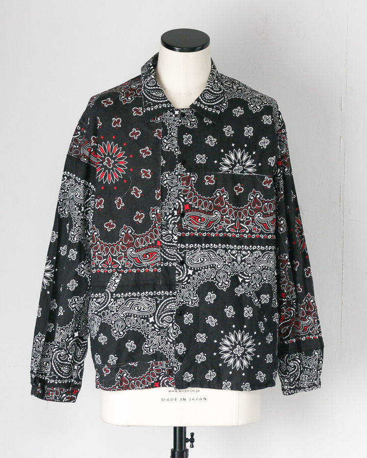 redad レダッド made in USA Bandana Remake Coach Jacket Black C
