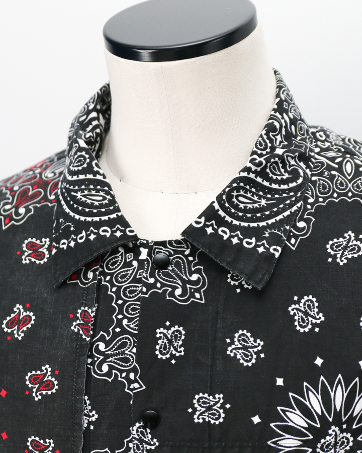 redad レダッド made in USA Bandana Remake Coach Jacket Black C