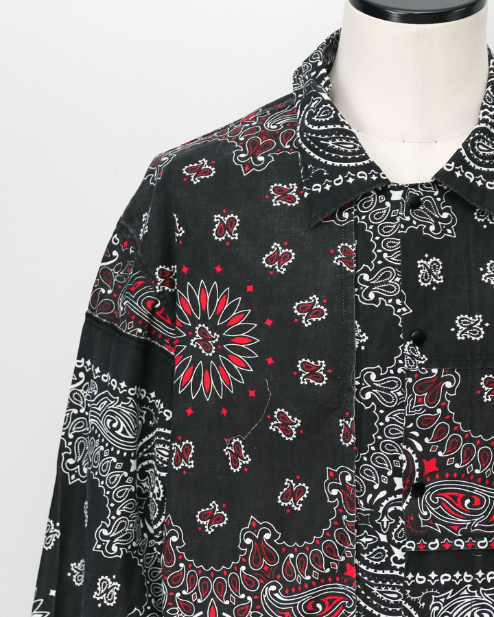 redad レダッド made in USA Bandana Remake Coach Jacket Black C