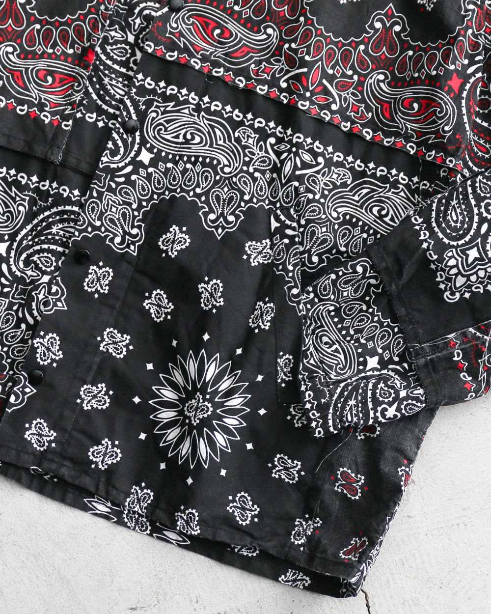 redad レダッド made in USA Bandana Remake Coach Jacket Black C