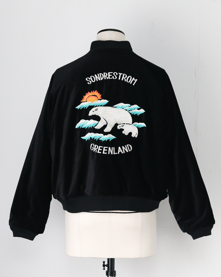 THRIFTY LOOK スリフティルック SONDRESTROM SOUVENIR PADDED BLOUSON Black×Green