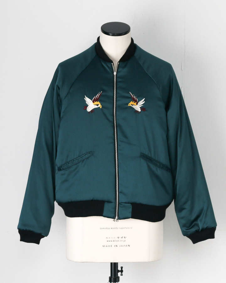THRIFTY LOOK スリフティルック SONDRESTROM SOUVENIR PADDED BLOUSON Black×Green