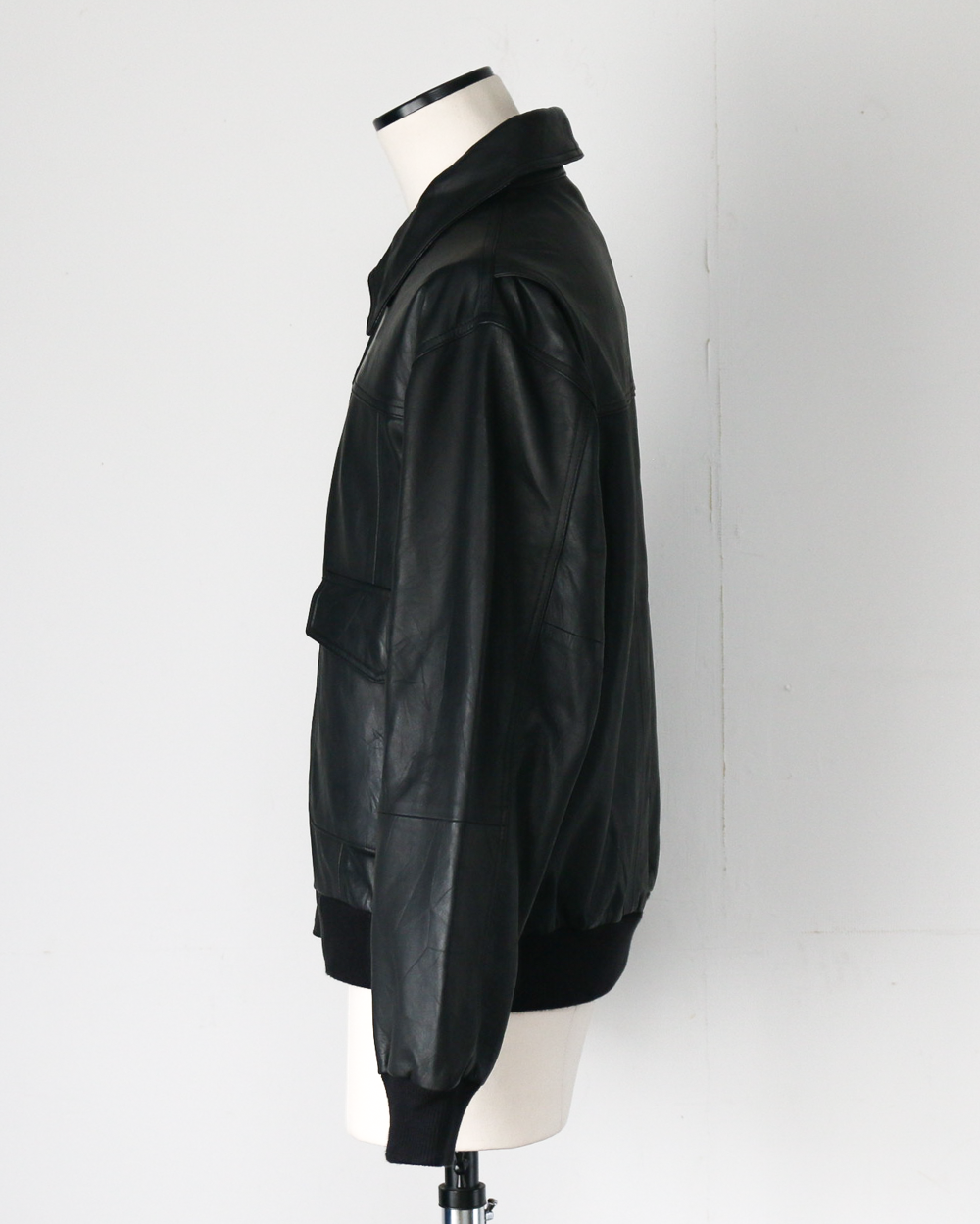 YOUSED ユーズド Remake Leather Urban Flight Jacket A-2 Black