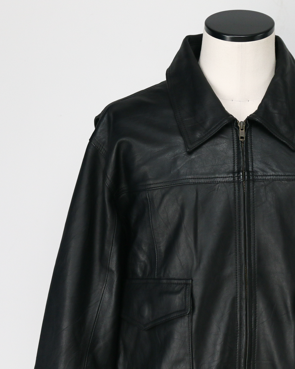 YOUSED ユーズド Remake Leather Urban Flight Jacket A-2 Black