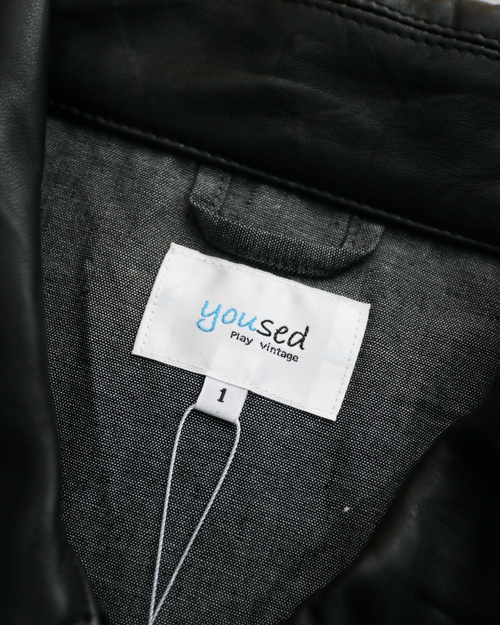 YOUSED ユーズド Remake Leather Urban Flight Jacket A-2 Black