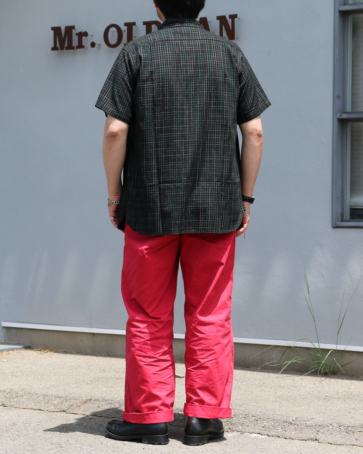 SUGAR CANE SC39729 R/C GABARDINE CHECK WORK SHIRT Black
