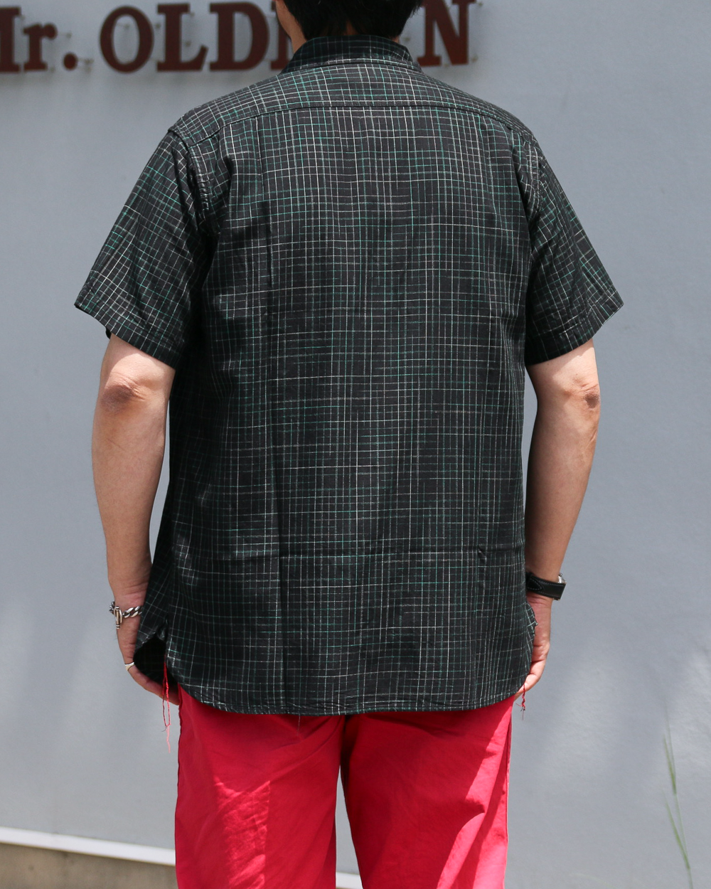 SUGAR CANE SC39729 R/C GABARDINE CHECK WORK SHIRT Black