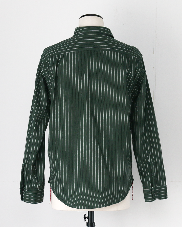 SUGAR CANE シュガーケーン SC28652 COKE STRIPE WORK SHIRT (LONG SLEEVE)  Green