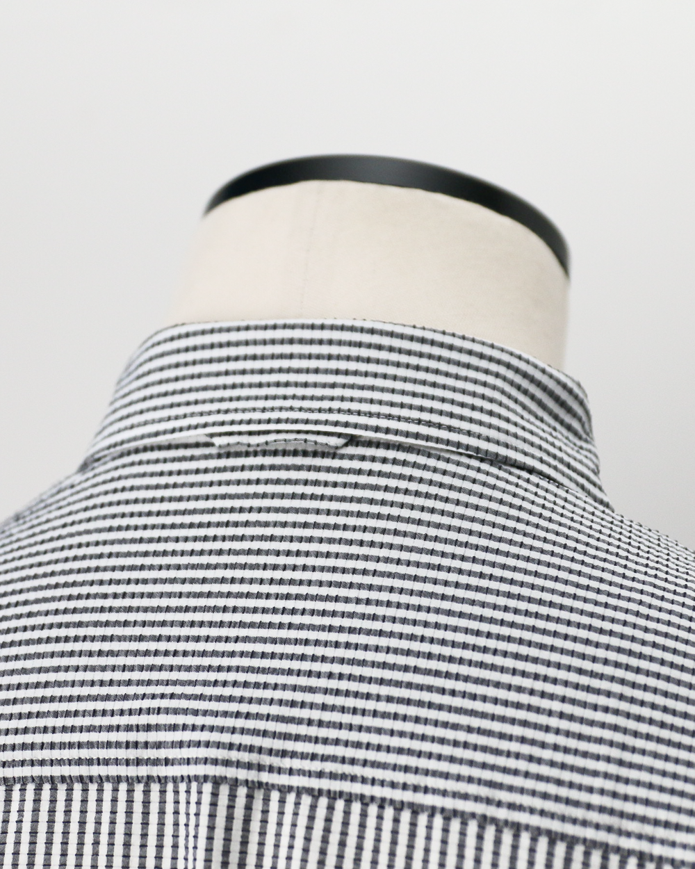 RIDGE MOUNTAIN GEAR Basic Short Sleeve Shirt "Stripe" Grey × White