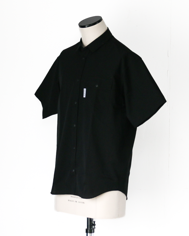 RIDGE MOUNTAIN GEAR Basic Short Sleeve Shirt Solid Black