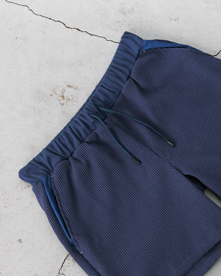 TURN ME ON Waffle Thermal Easy Shorts Smoke Blue