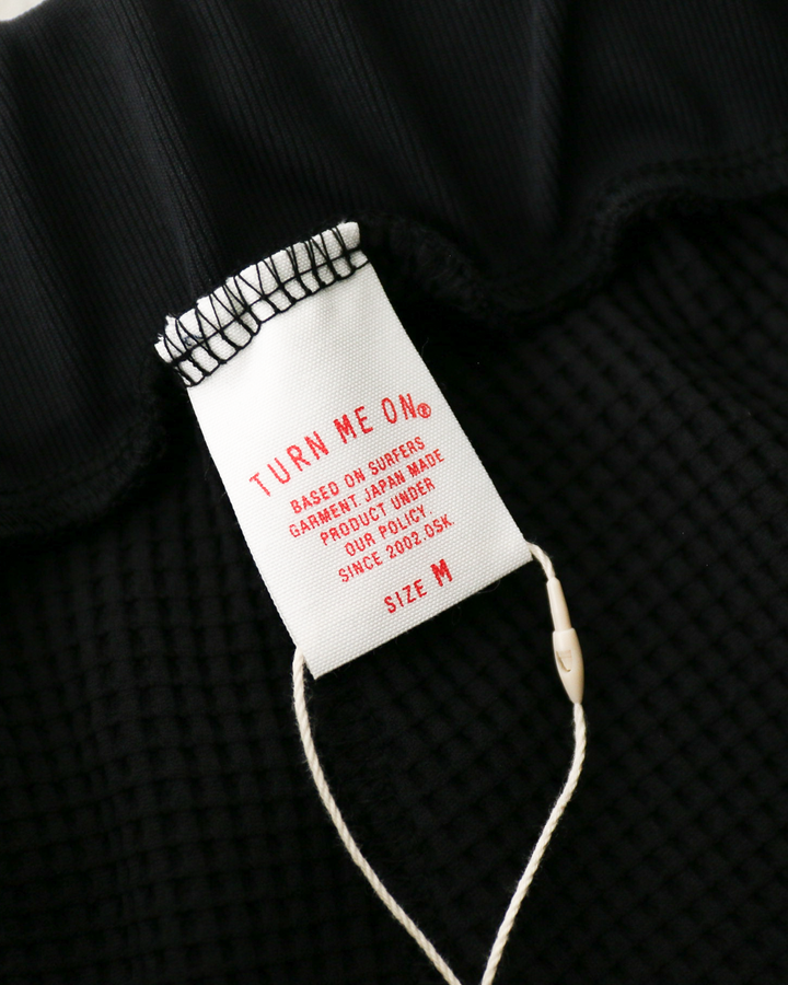 TURN ME ON Waffle Thermal Easy Shorts Black