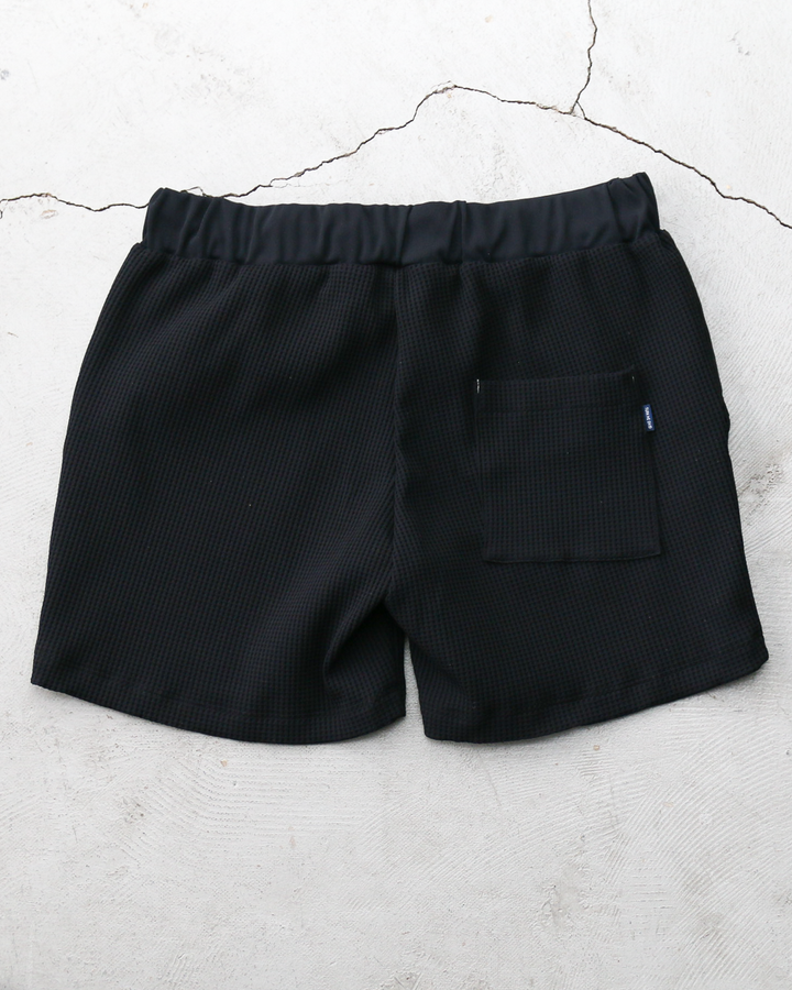 TURN ME ON Waffle Thermal Easy Shorts Black