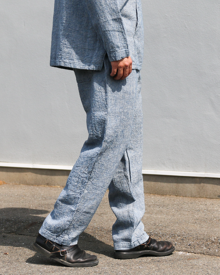 TURN ME ON Linen Chambray Wide Easy Pants