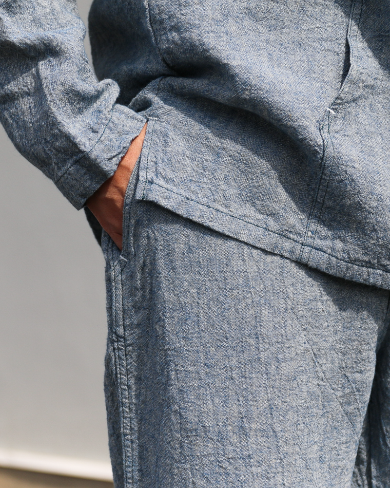 TURN ME ON Linen Chambray Wide Easy Pants