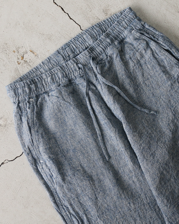 TURN ME ON Linen Chambray Wide Easy Pants