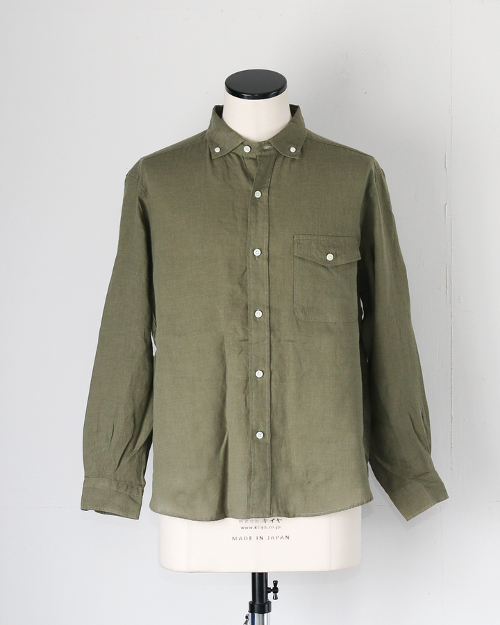 JAMES &amp; CO. STANDARD SHIRT Pujol Relax -LINEN- Khaki