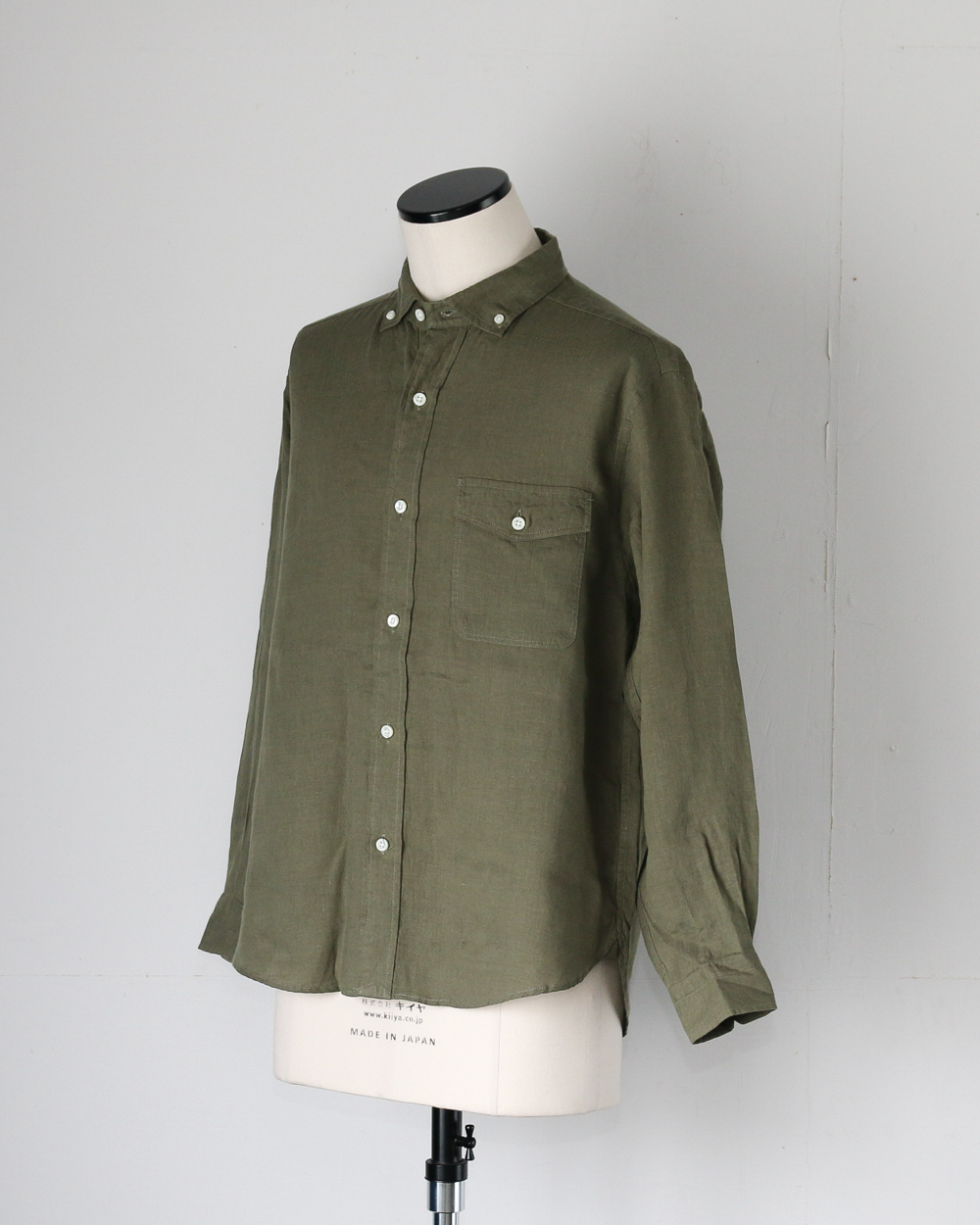 JAMES &amp; CO. STANDARD SHIRT Pujol Relax -LINEN- Khaki