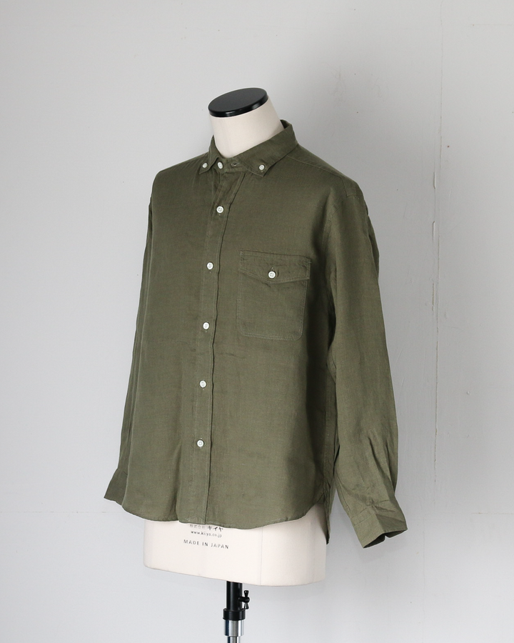JAMES &amp; CO. STANDARD SHIRT Pujol Relax -LINEN- Khaki