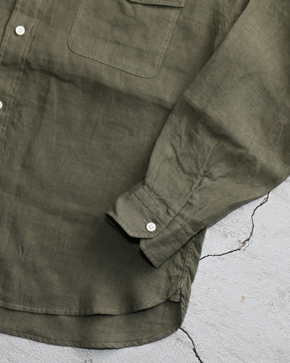 JAMES &amp; CO. STANDARD SHIRT Pujol Relax -LINEN- Khaki