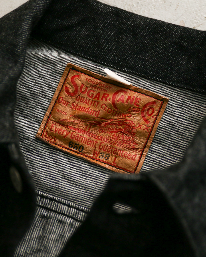 SUGAR CANE SC15650 14.25oz. BLACK DENIM JACKET 1953 MODEL