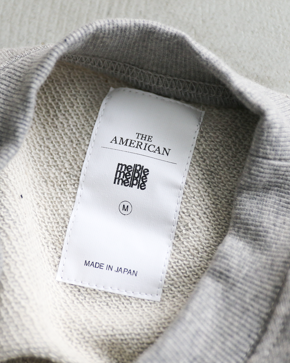 melple メイプル Dreamy Crewneck Heather Grey