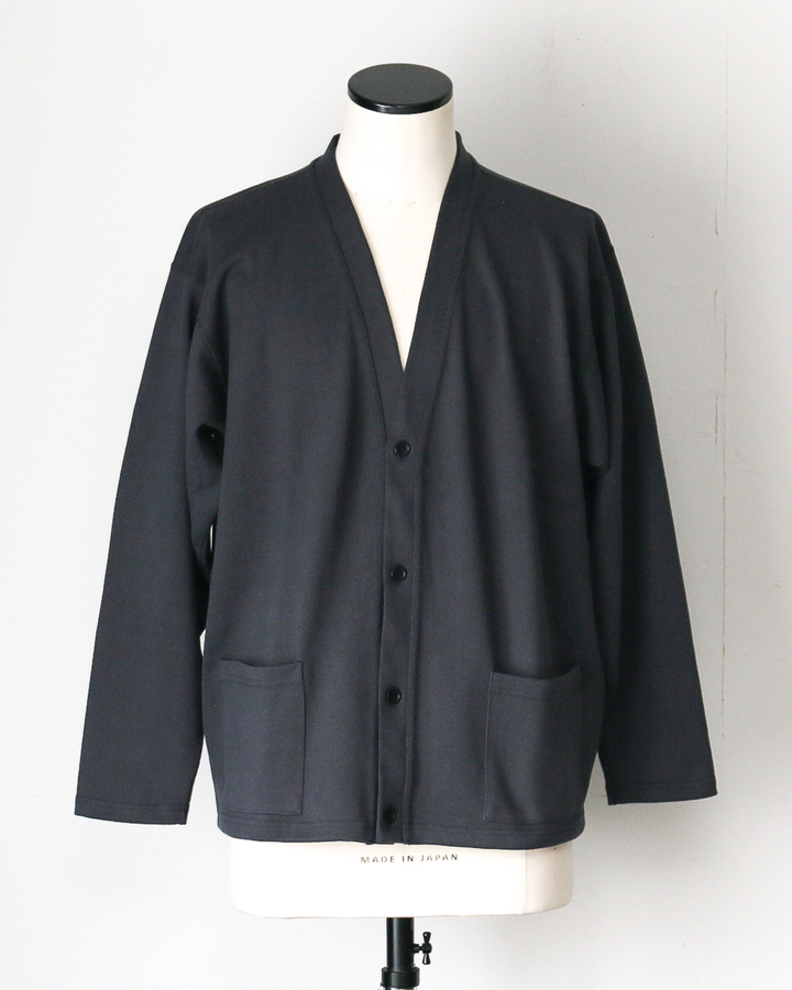 WORKERS Cotton Relax Cardigan, Fade Black