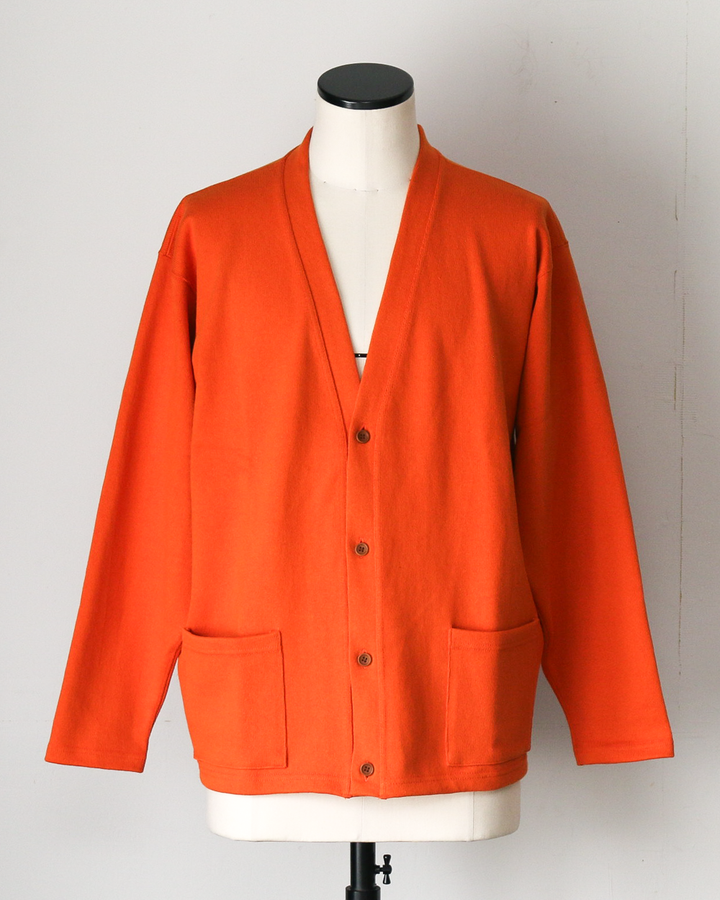 WORKERS Cotton Relax Cardigan, Orange