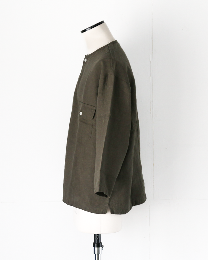 DELICIOUS LINEN Farmers Henry Khaki