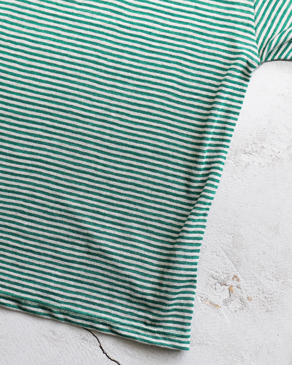melple Seaview Linen Ringer S/S Green