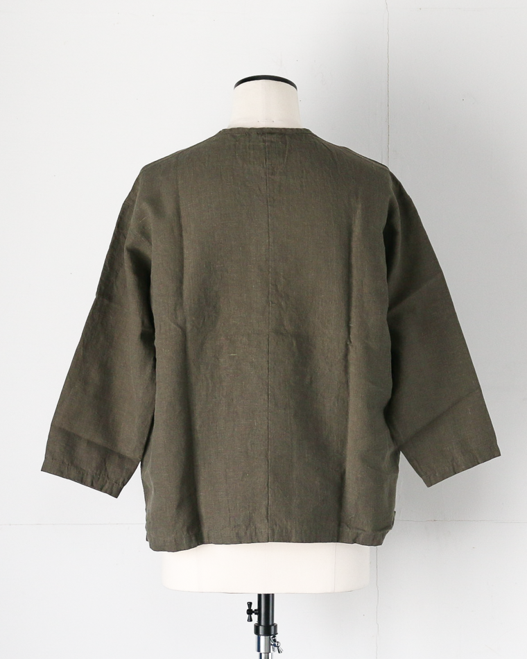 DELICIOUS LINEN Farmers Henry Khaki
