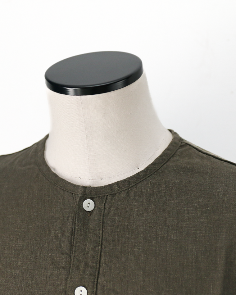 DELICIOUS LINEN Farmers Henry Khaki
